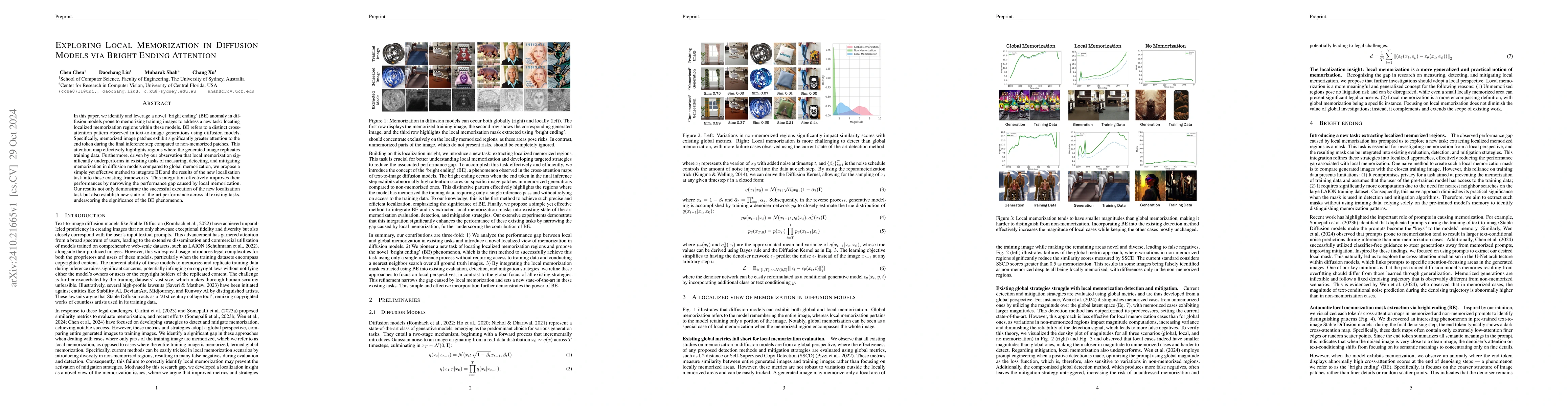 Thumbnail for Exploring Local Memorization in Diffusion Models via Bright Ending
  Attention