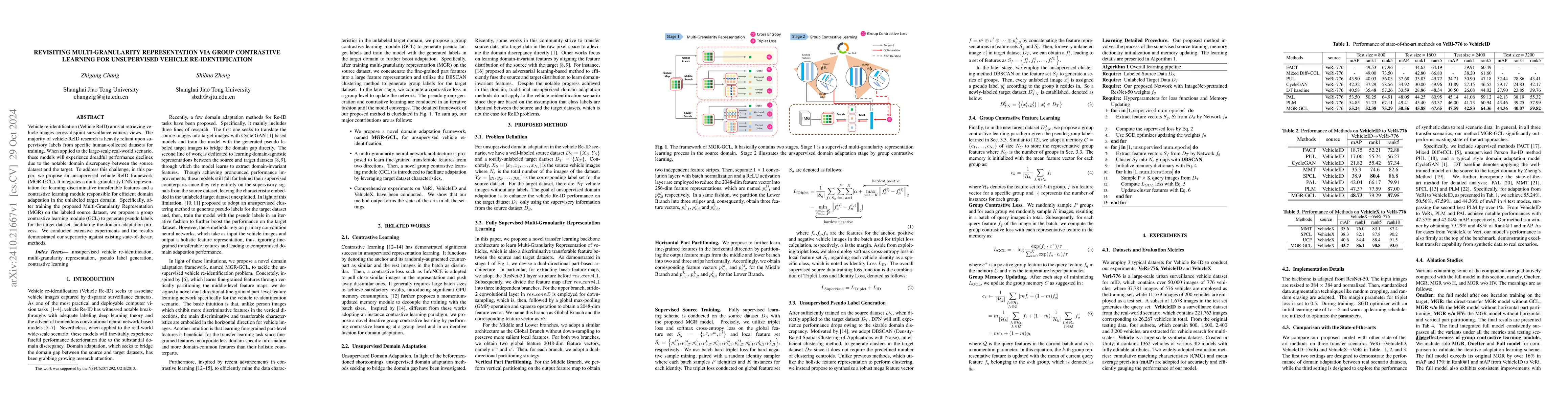 Thumbnail for Revisiting Multi-Granularity Representation via Group Contrastive
  Learning for Unsupervised Vehicle Re-identification