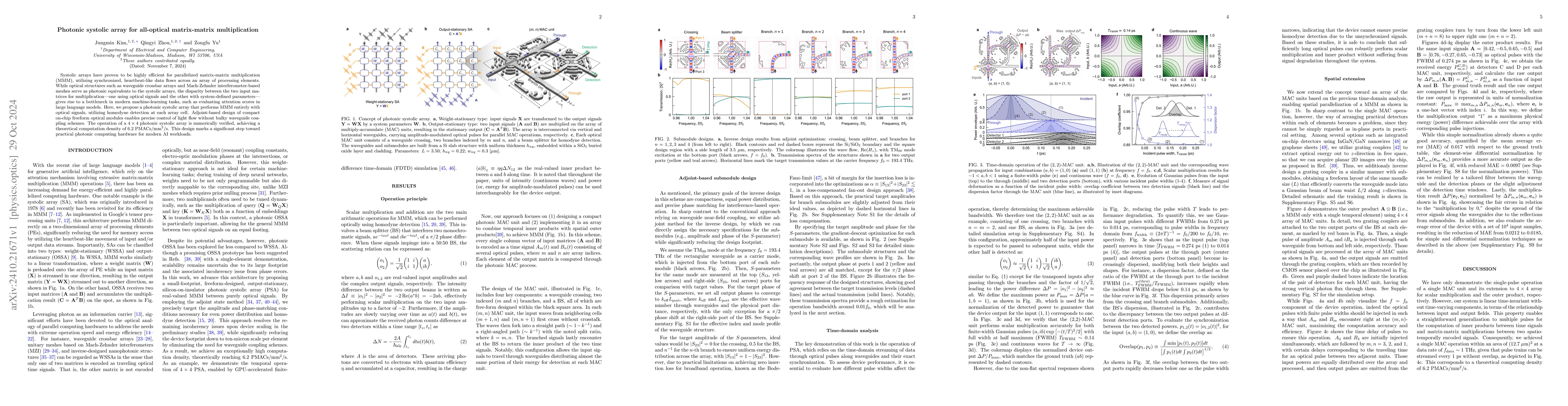 Thumbnail for Photonic systolic array for all-optical matrix-matrix multiplication
