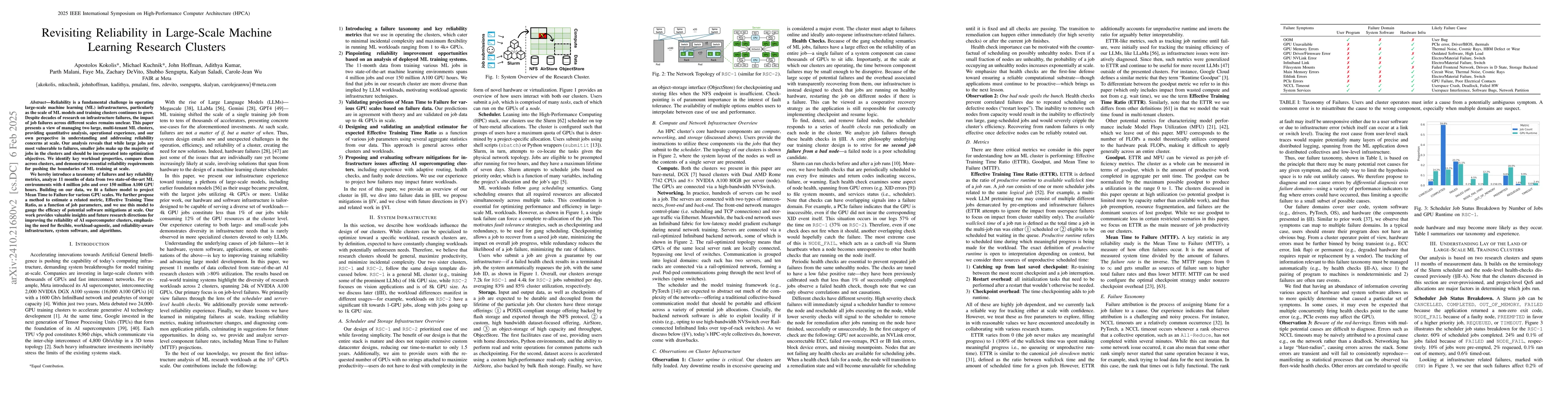 Thumbnail for Revisiting Reliability in Large-Scale Machine Learning Research Clusters