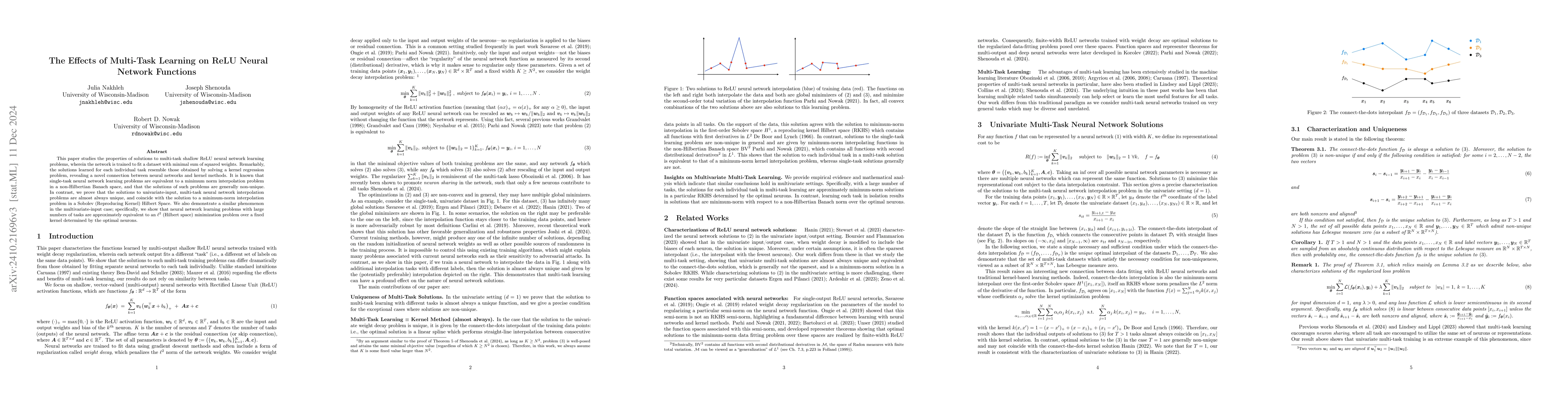 Thumbnail for The Effects of Multi-Task Learning on ReLU Neural Network Functions