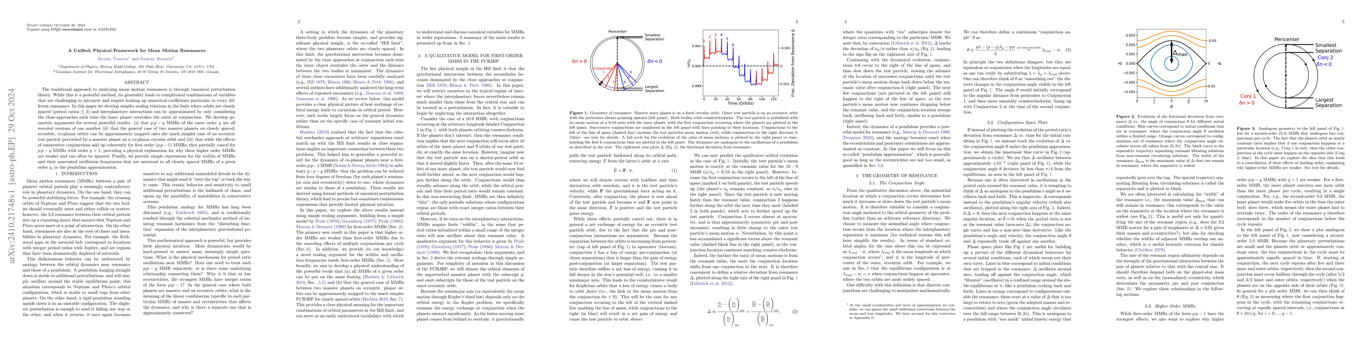 Thumbnail for A Unified, Physical Framework for Mean Motion Resonances