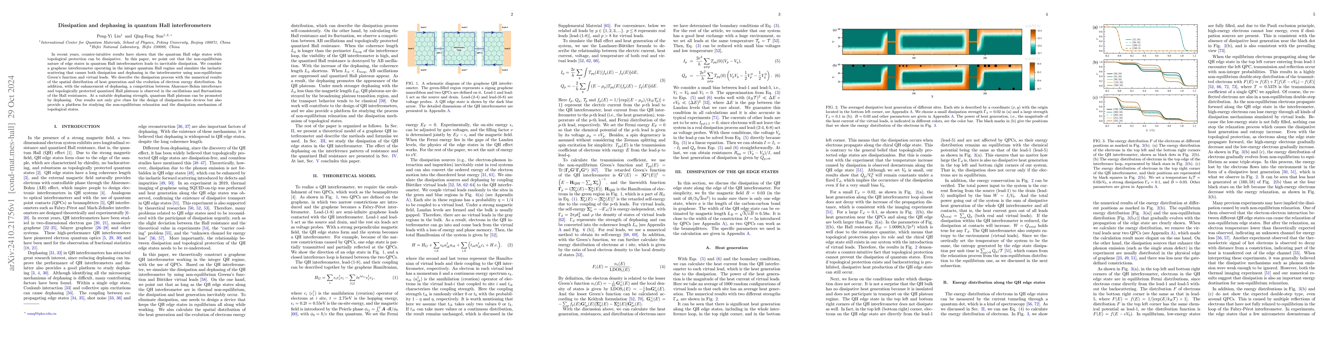 Thumbnail for Dissipation and dephasing in quantum Hall interferometers