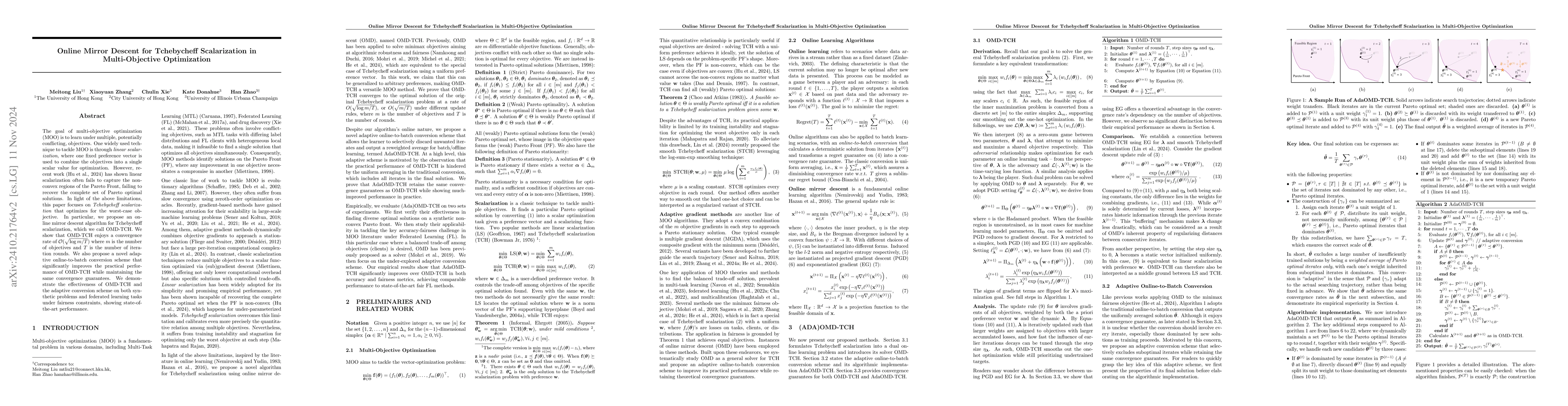 Thumbnail for Online Mirror Descent for Tchebycheff Scalarization in Multi-Objective
  Optimization