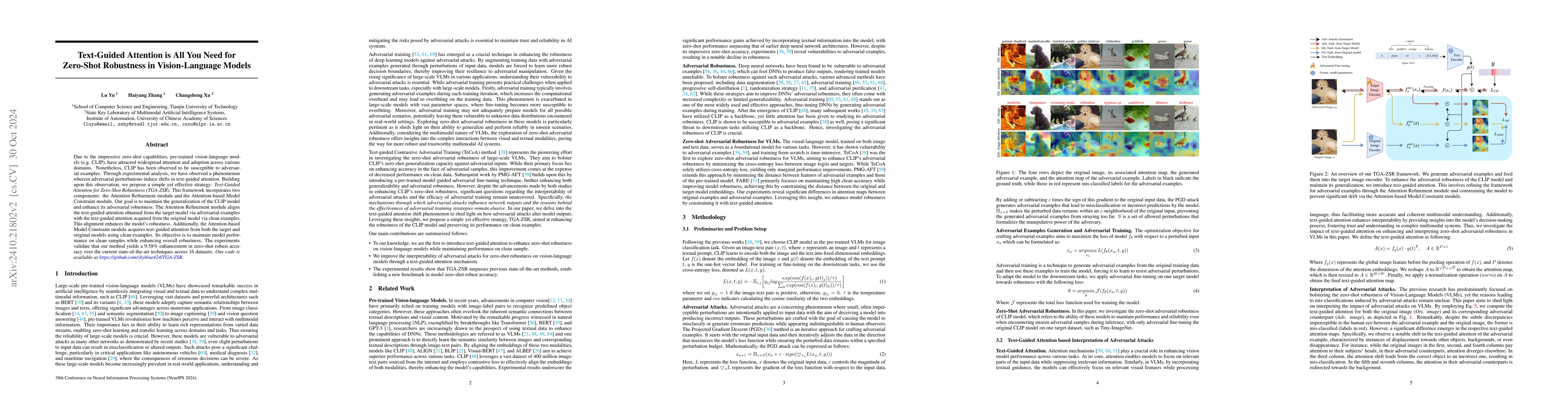 Thumbnail for Text-Guided Attention is All You Need for Zero-Shot Robustness in
  Vision-Language Models
