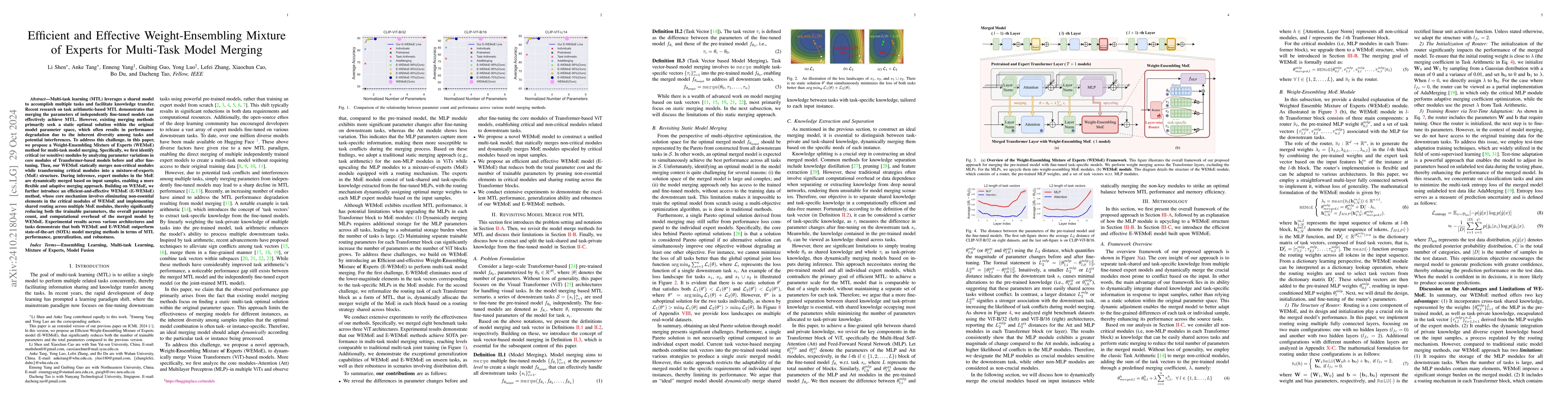 Thumbnail for Efficient and Effective Weight-Ensembling Mixture of Experts for
  Multi-Task Model Merging