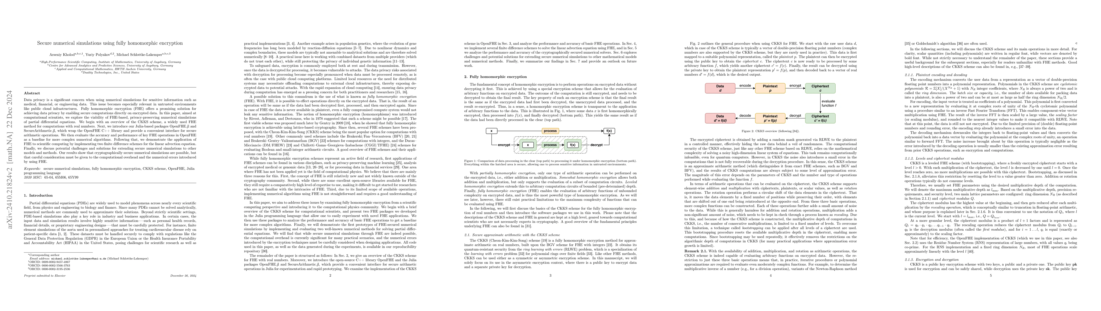 Thumbnail for Secure numerical simulations using fully homomorphic encryption