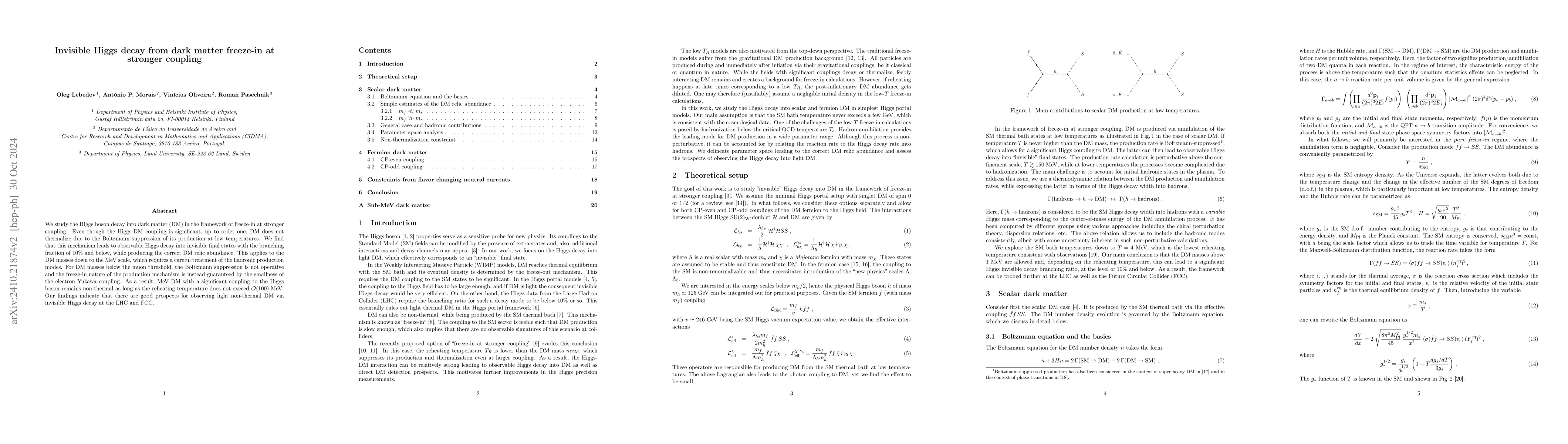 Thumbnail for Invisible Higgs decay from dark matter freeze-in at stronger coupling