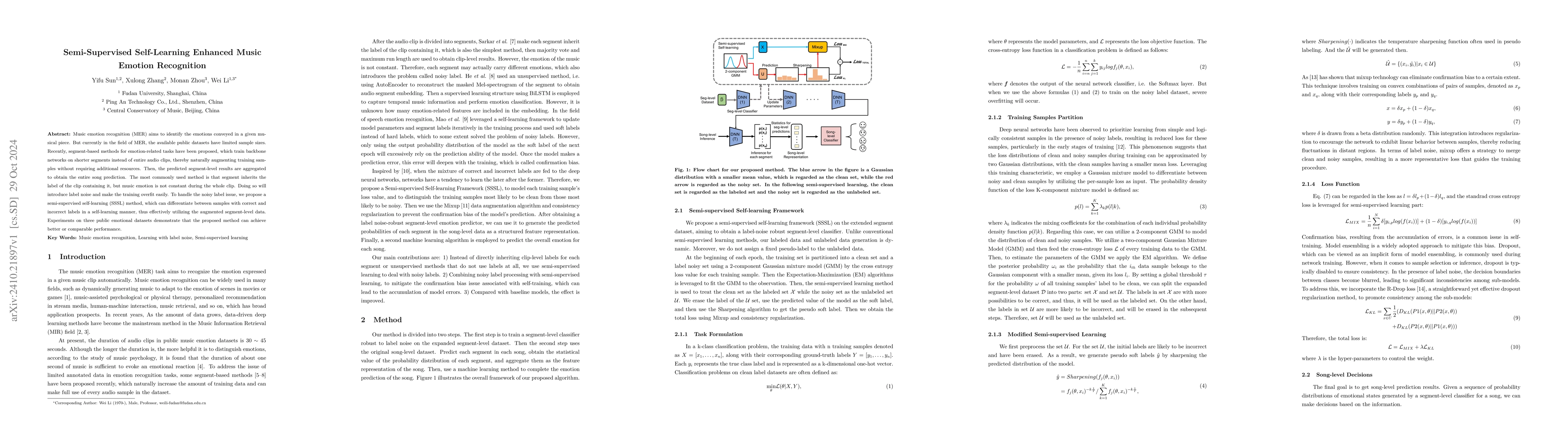 Thumbnail for Semi-Supervised Self-Learning Enhanced Music Emotion Recognition