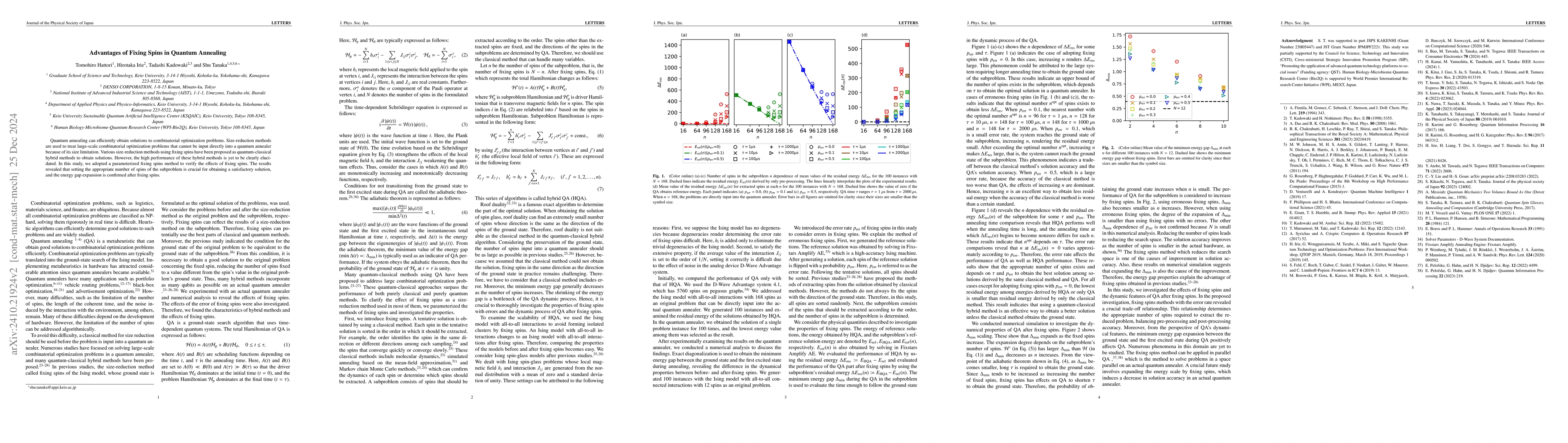Thumbnail for Advantages of fixing spins in quantum annealing