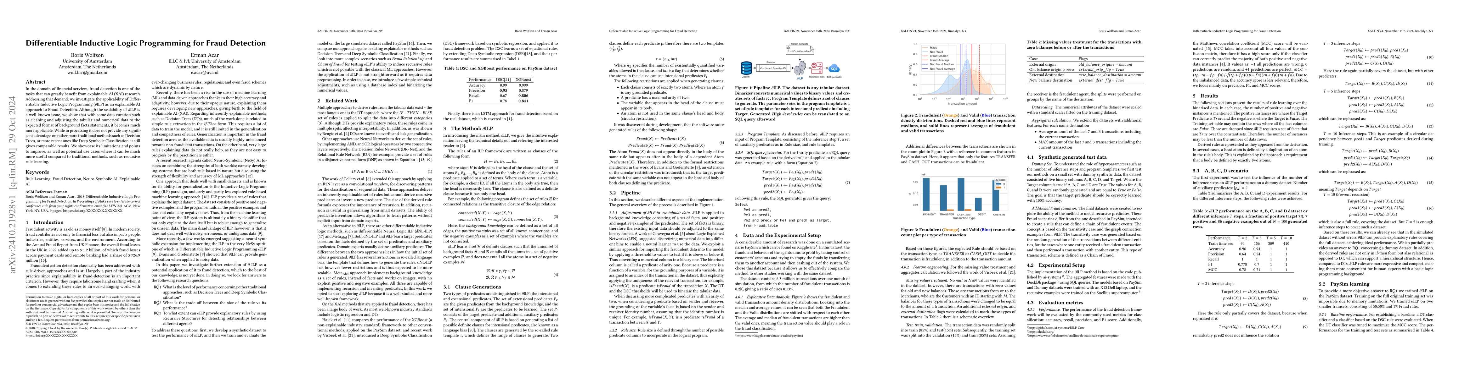 Thumbnail for Differentiable Inductive Logic Programming for Fraud Detection