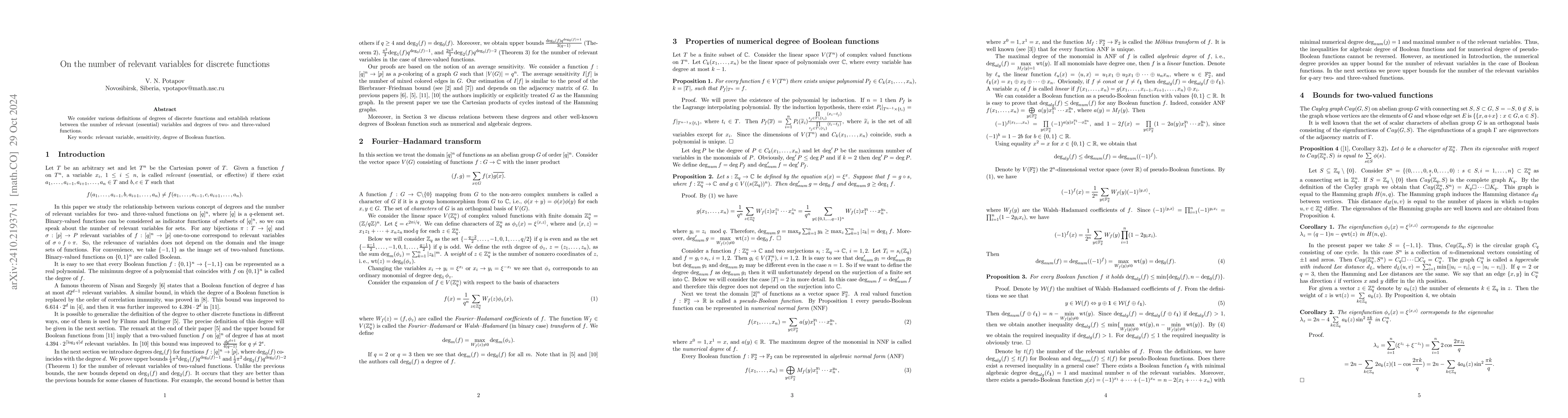 Thumbnail for On the number of relevant variables for discrete functions