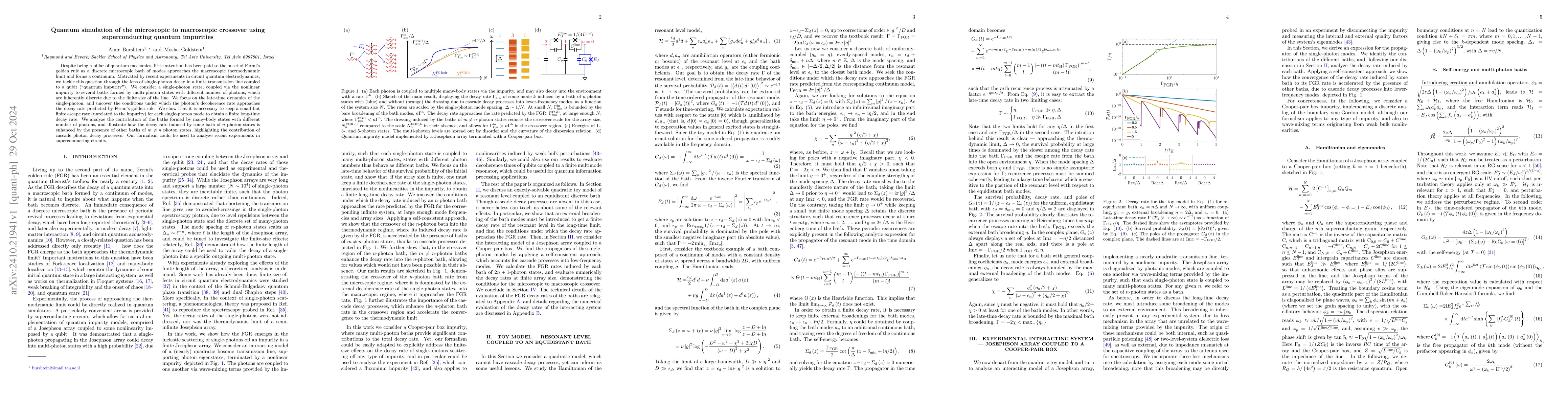 Thumbnail for Quantum simulation of the microscopic to macroscopic crossover using
  superconducting quantum impurities