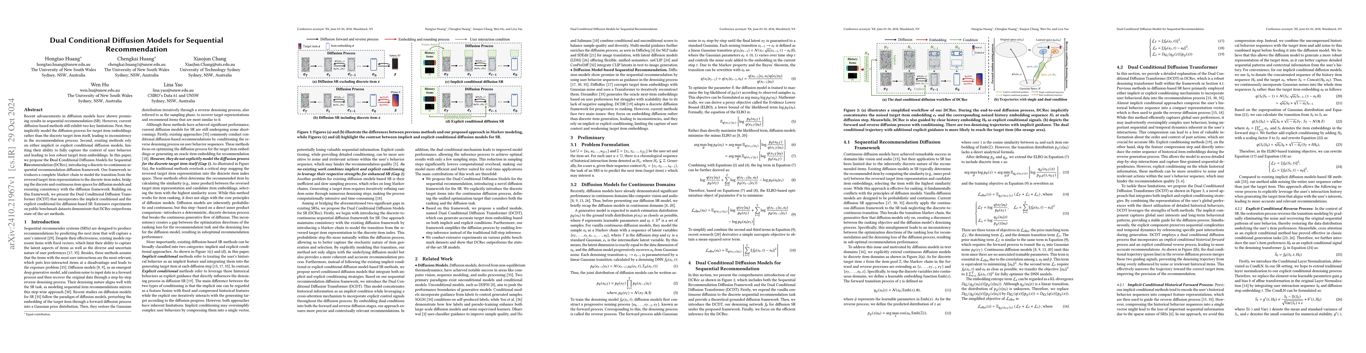 Thumbnail for Dual Conditional Diffusion Models for Sequential Recommendation