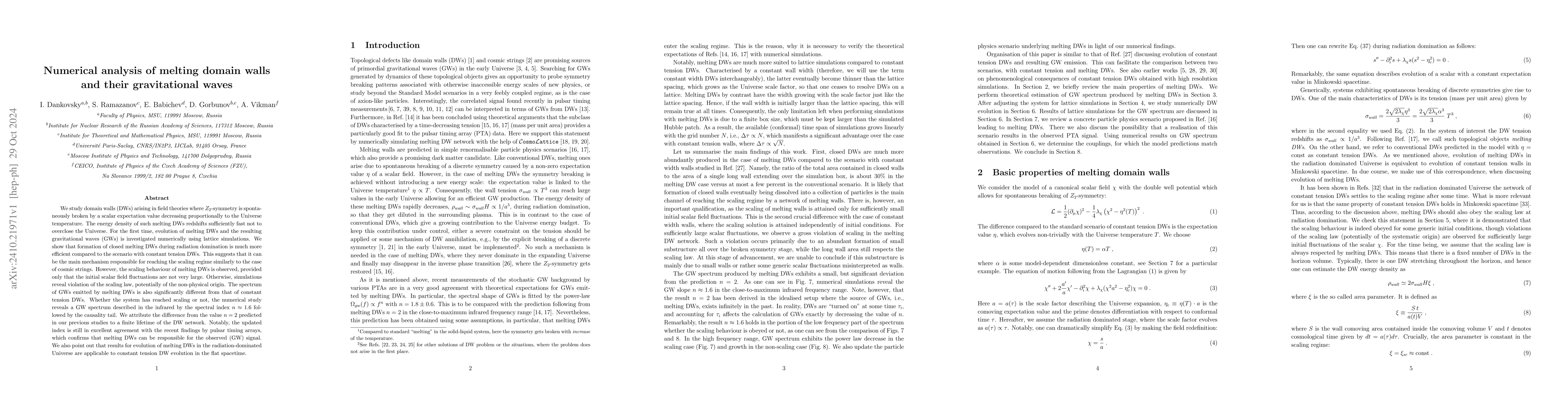 Thumbnail for Numerical analysis of melting domain walls and their gravitational waves