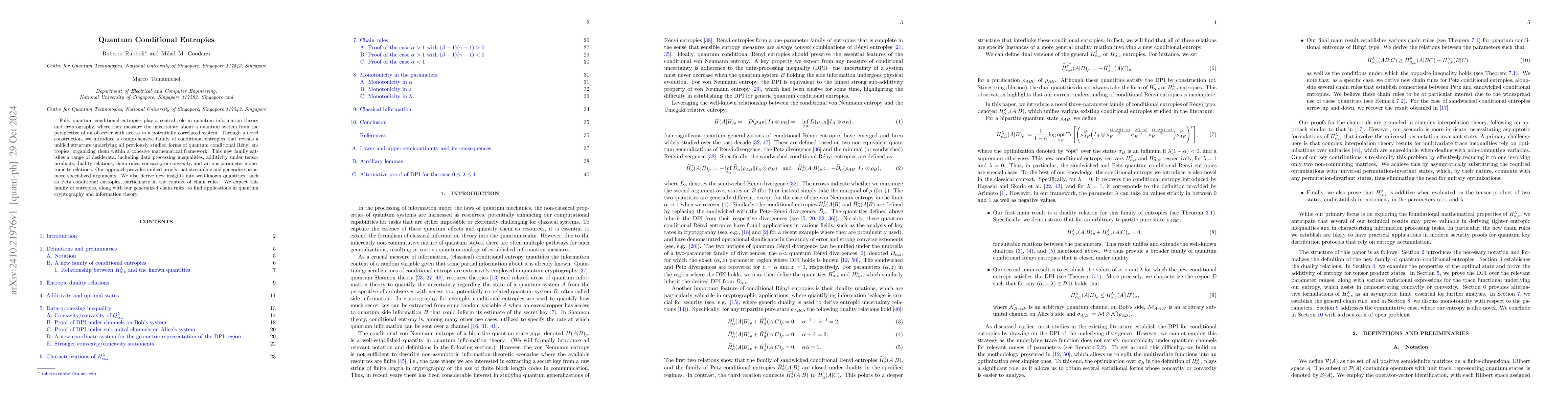 Thumbnail for Quantum Conditional Entropies