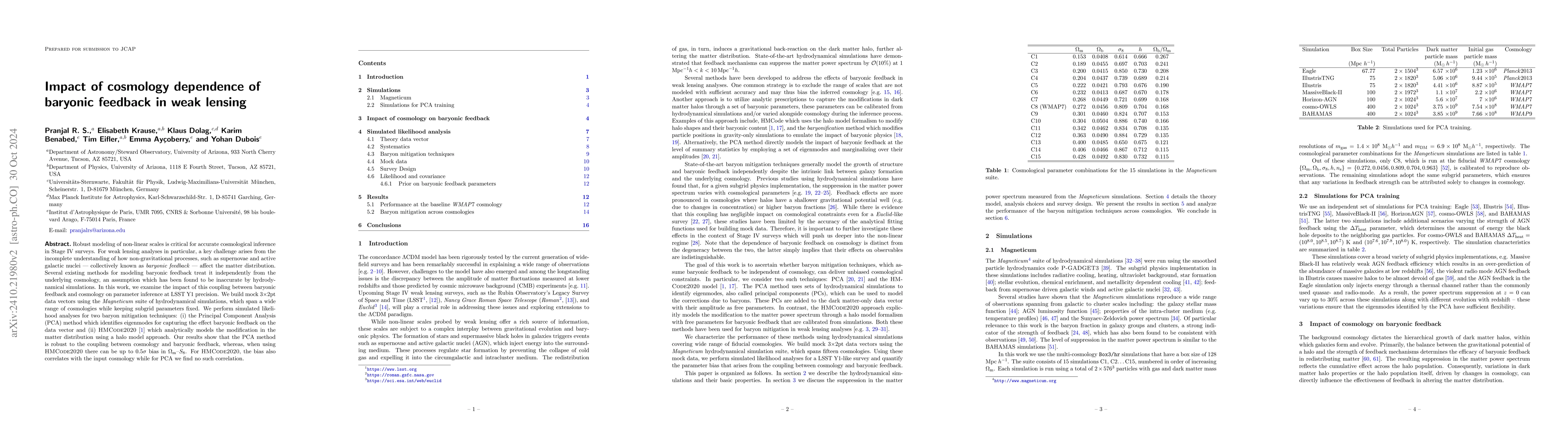 Thumbnail for Impact of cosmology dependence of baryonic feedback in weak lensing