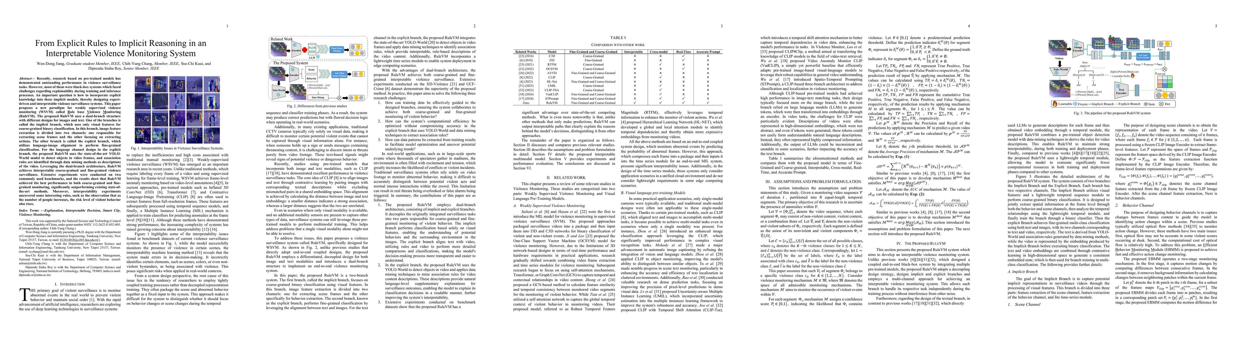Thumbnail for From Explicit Rules to Implicit Reasoning in an Interpretable Violence
  Monitoring System