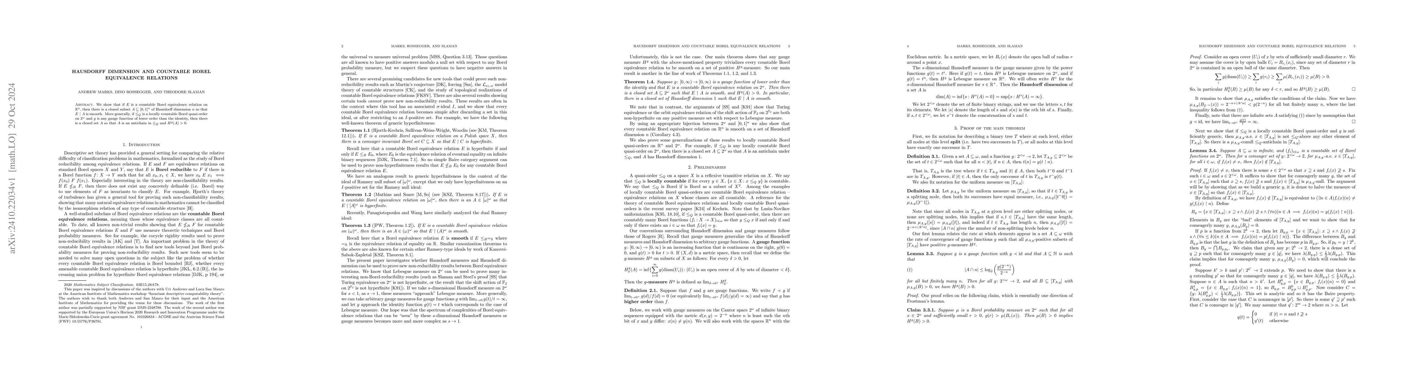 Thumbnail for Hausdorff dimension and countable Borel equivalence relations