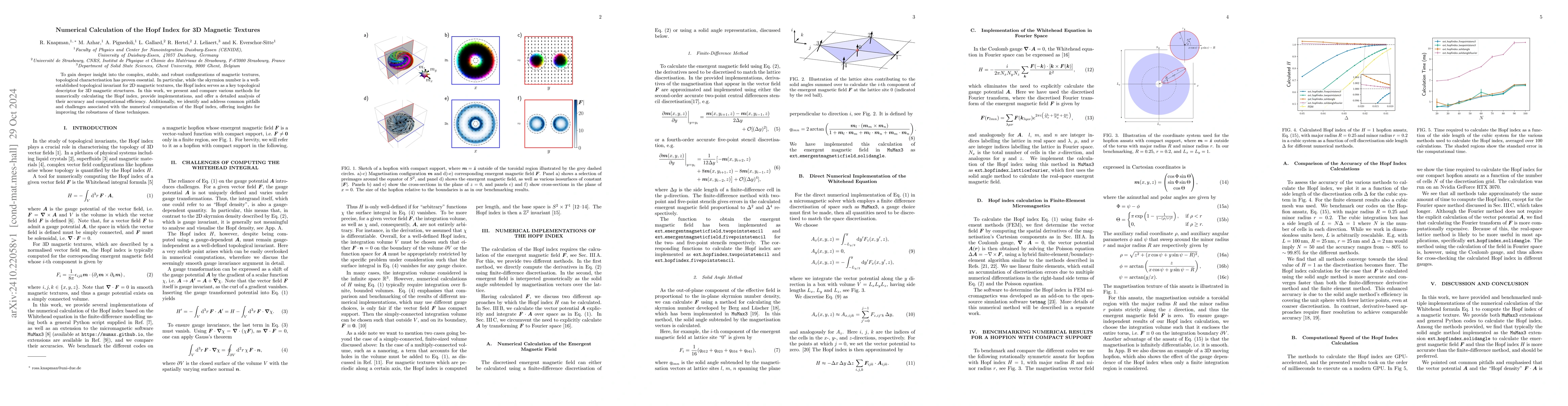 Thumbnail for Numerical Calculation of the Hopf Index for 3D Magnetic Textures