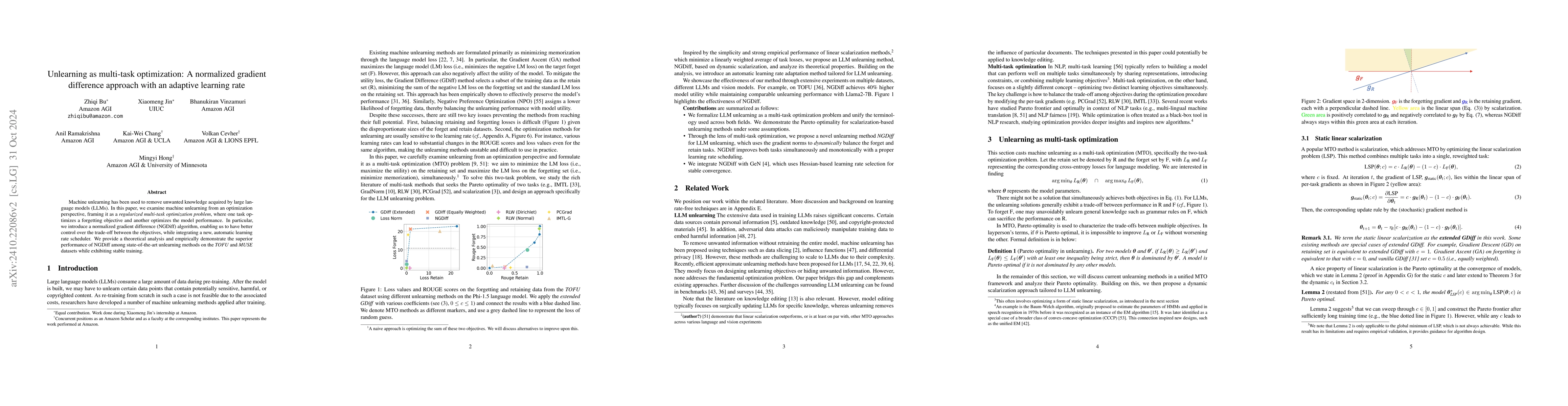 Thumbnail for Unlearning as multi-task optimization: A normalized gradient difference
  approach with an adaptive learning rate