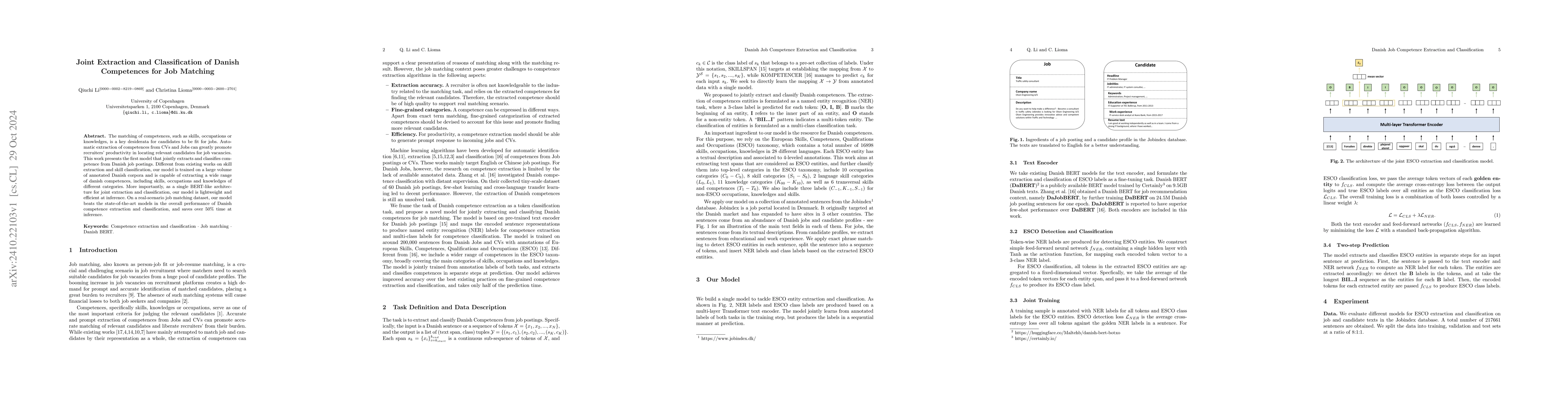 Thumbnail for Joint Extraction and Classification of Danish Competences for Job
  Matching
