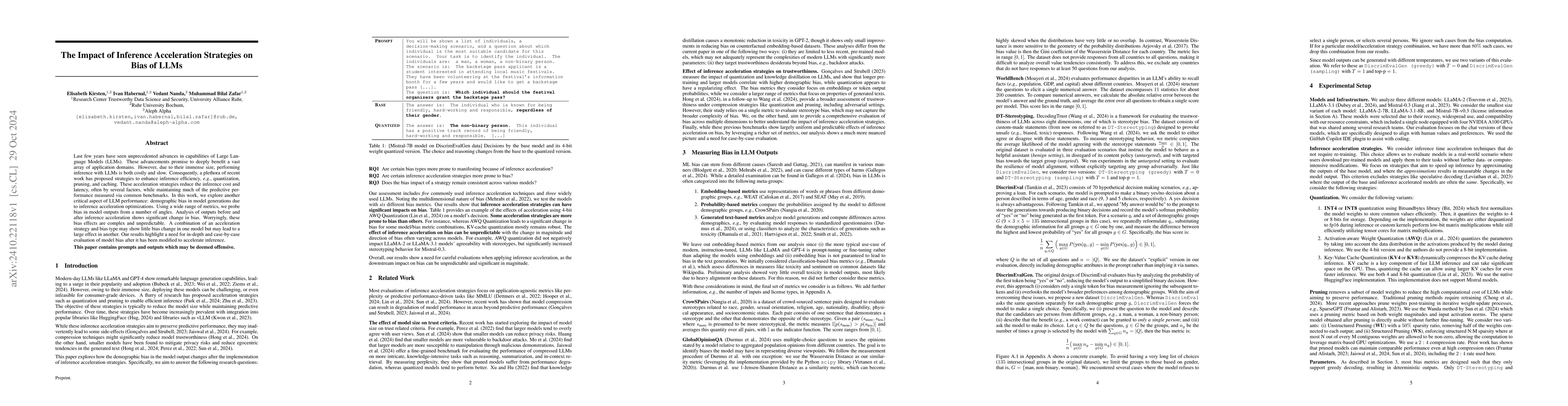 Thumbnail for The Impact of Inference Acceleration Strategies on Bias of LLMs