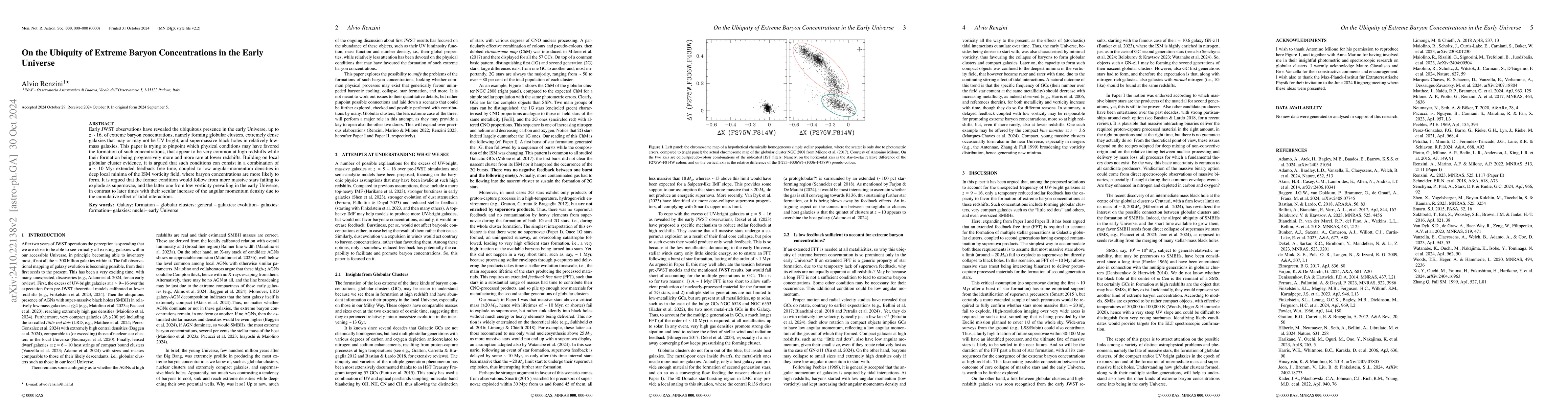Thumbnail for On the Ubiquity of Extreme Baryon Concentrations in the Early Universe