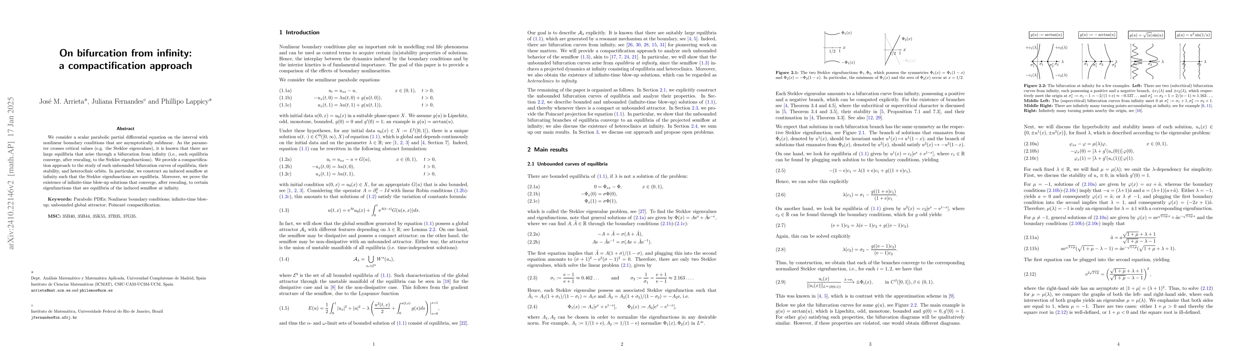 Thumbnail for On bifurcation from infinity: a compactification approach
