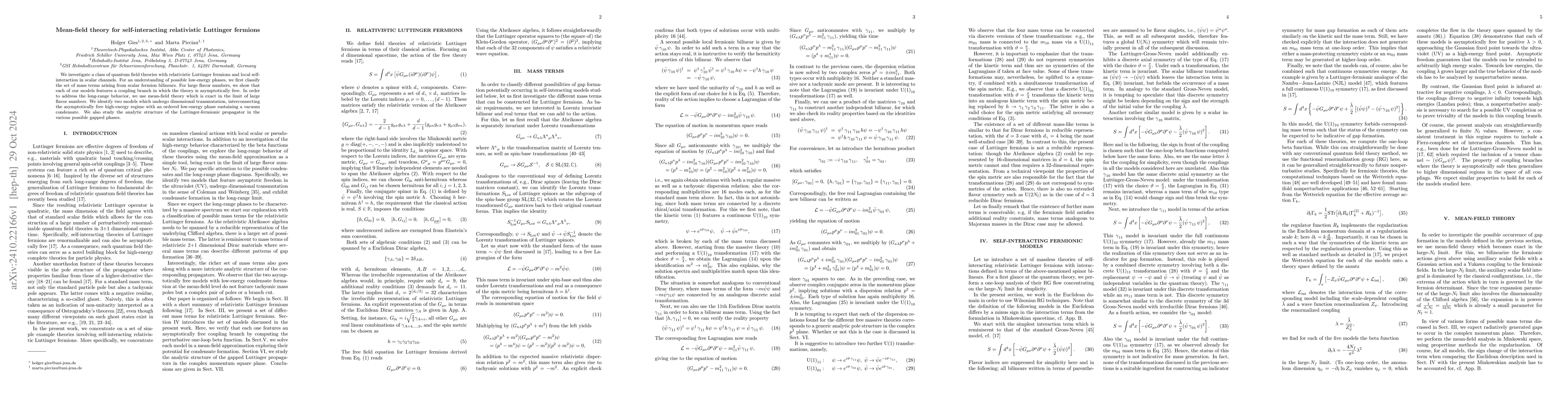 Thumbnail for Mean-field theory for self-interacting relativistic Luttinger fermions