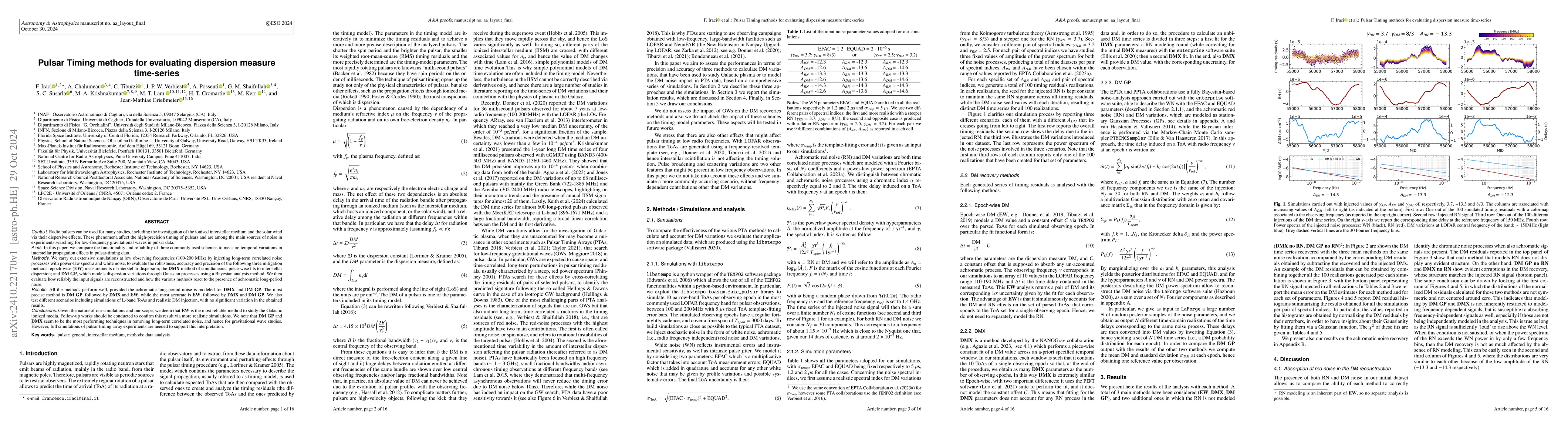 Thumbnail for Pulsar timing methods for evaluating dispersion measure time series