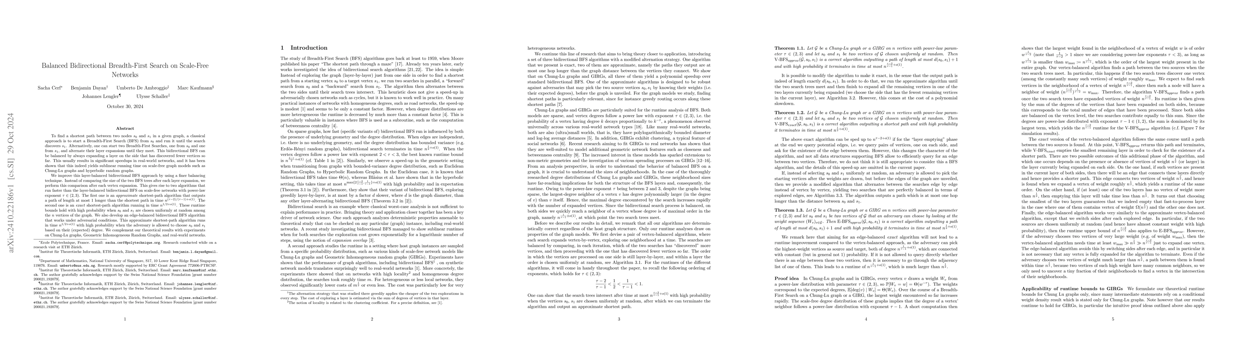 Thumbnail for Balanced Bidirectional Breadth-First Search on Scale-Free Networks