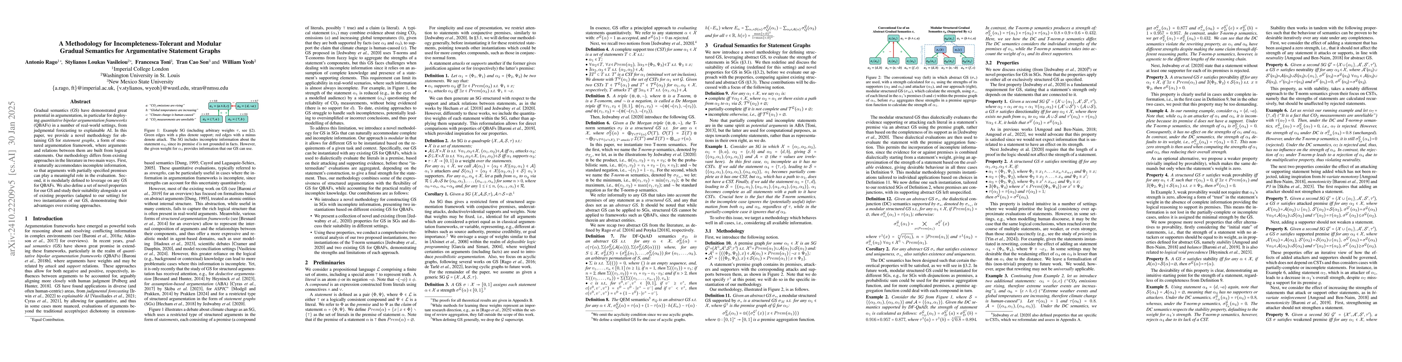Thumbnail for A Methodology for Gradual Semantics for Structured Argumentation under
  Incomplete Information