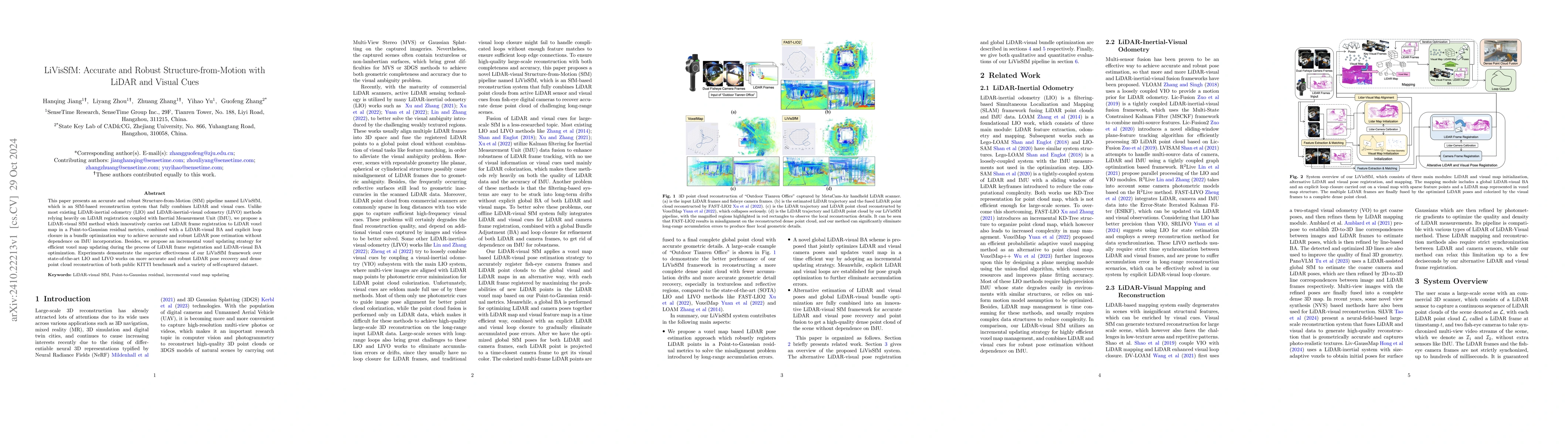 Thumbnail for LiVisSfM: Accurate and Robust Structure-from-Motion with LiDAR and
  Visual Cues