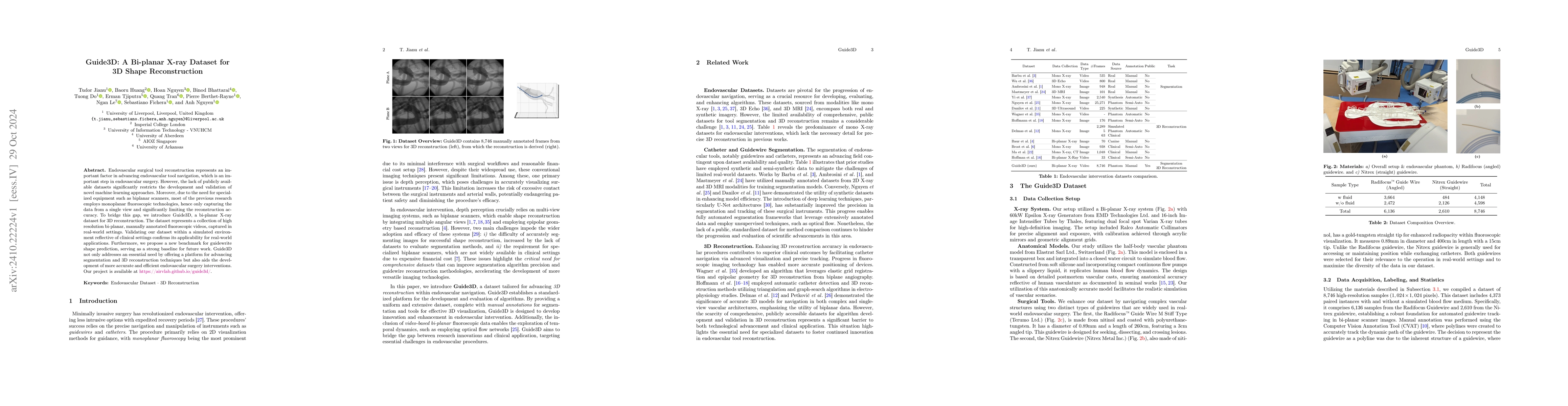 Thumbnail for Guide3D: A Bi-planar X-ray Dataset for 3D Shape Reconstruction