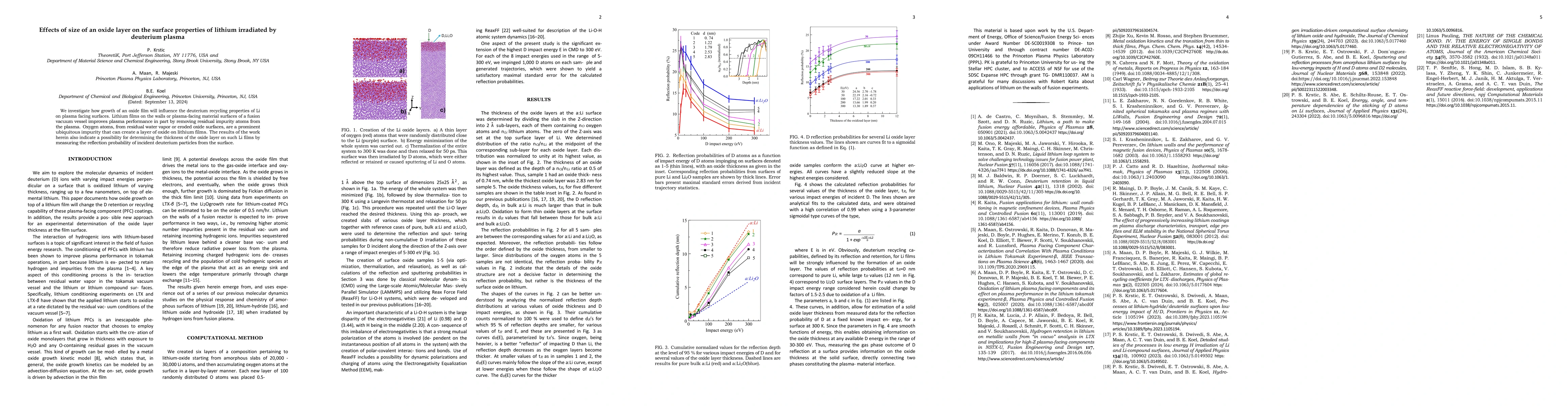 Thumbnail for Effects of size of an oxide layer on the surface properties of lithium
  irradiated by deuterium plasma