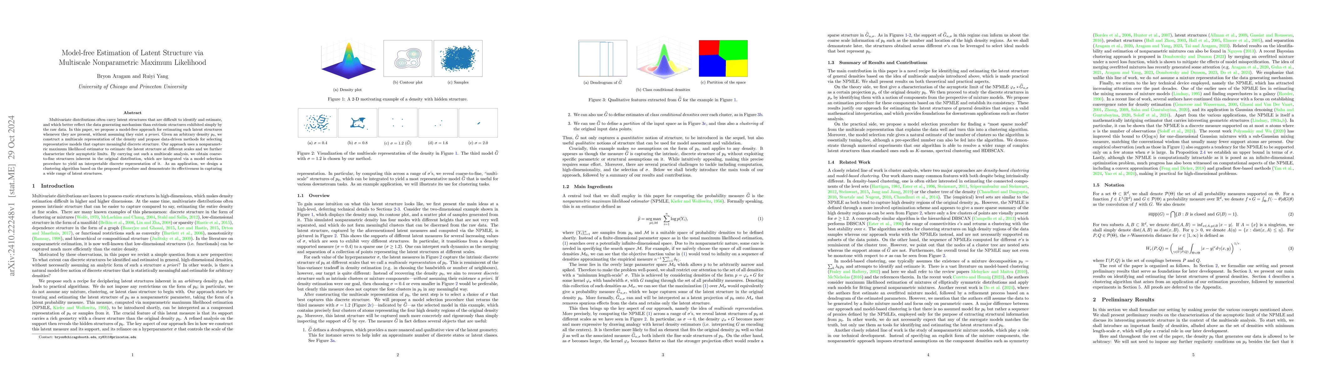 Thumbnail for Model-free Estimation of Latent Structure via Multiscale Nonparametric
  Maximum Likelihood