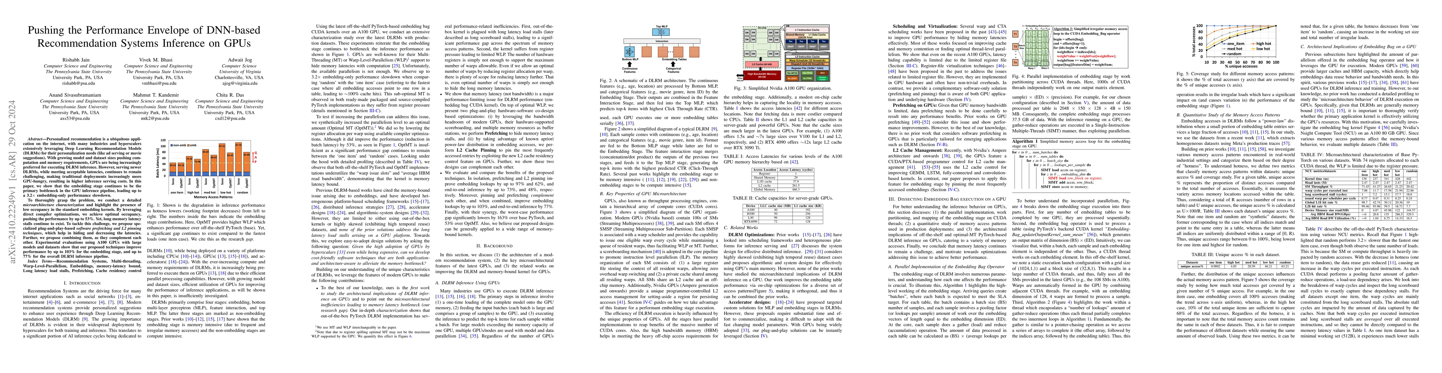 Thumbnail for Pushing the Performance Envelope of DNN-based Recommendation Systems
  Inference on GPUs