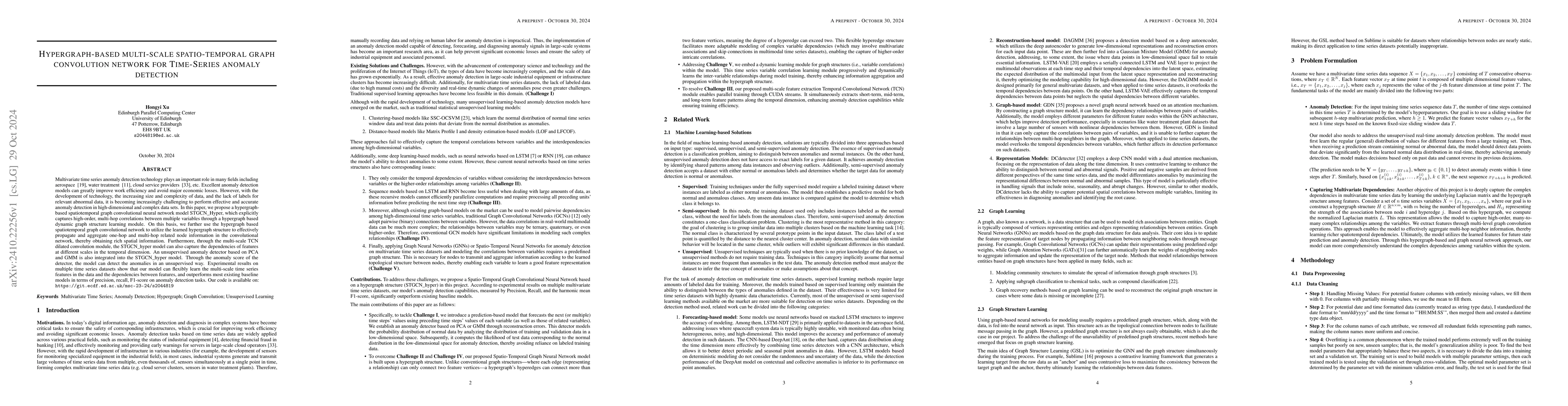 Thumbnail for Hypergraph-based multi-scale spatio-temporal graph convolution network
  for Time-Series anomaly detection