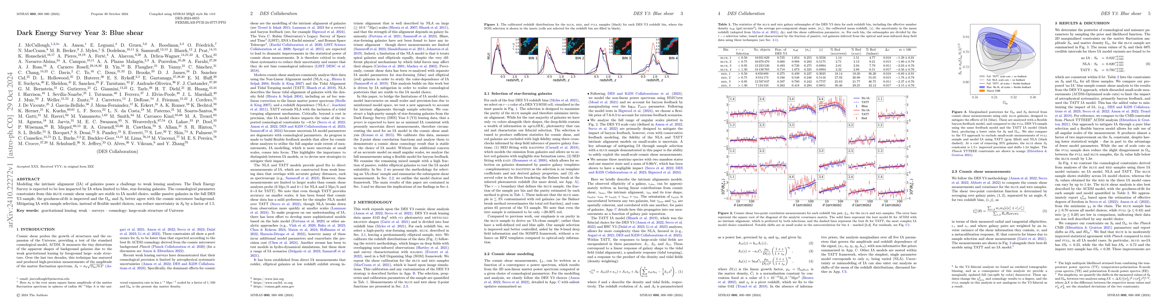 Thumbnail for Dark Energy Survey Year 3: Blue Shear