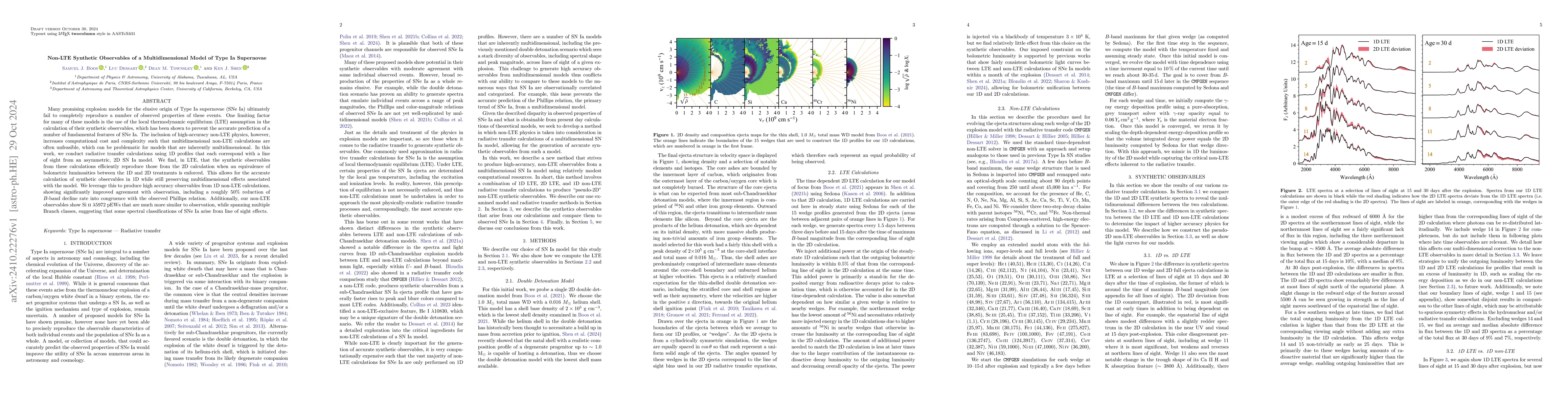 Thumbnail for Non-LTE Synthetic Observables of a Multidimensional Model of Type Ia
  Supernovae
