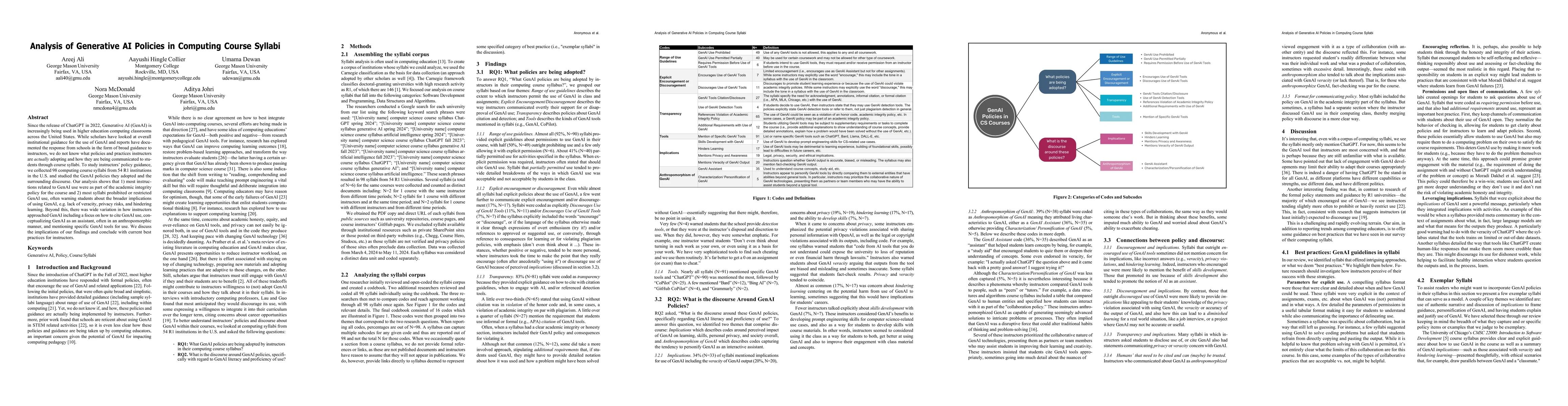 Thumbnail for Analysis of Generative AI Policies in Computing Course Syllabi