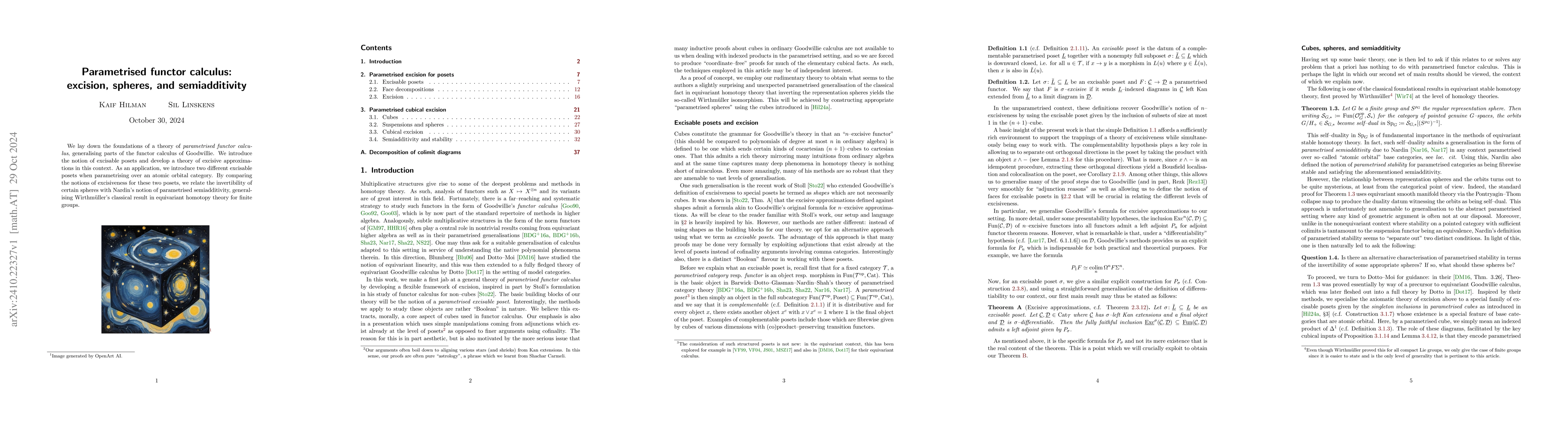 Thumbnail for Parametrised functor calculus: excision, spheres, and semiadditivity