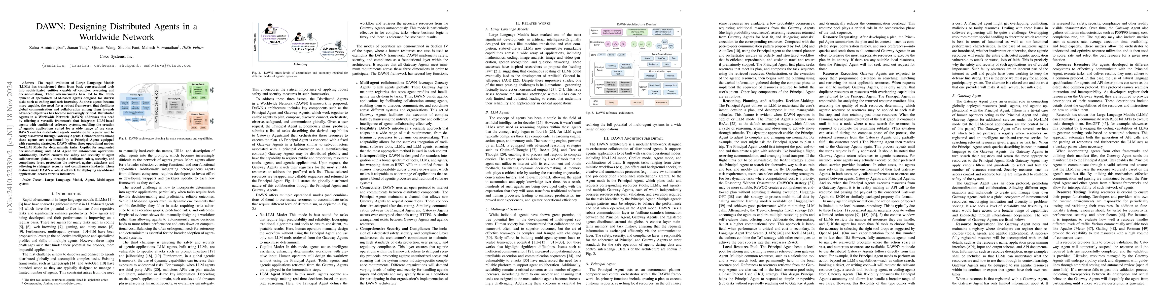 Thumbnail for DAWN: Designing Distributed Agents in a Worldwide Network
