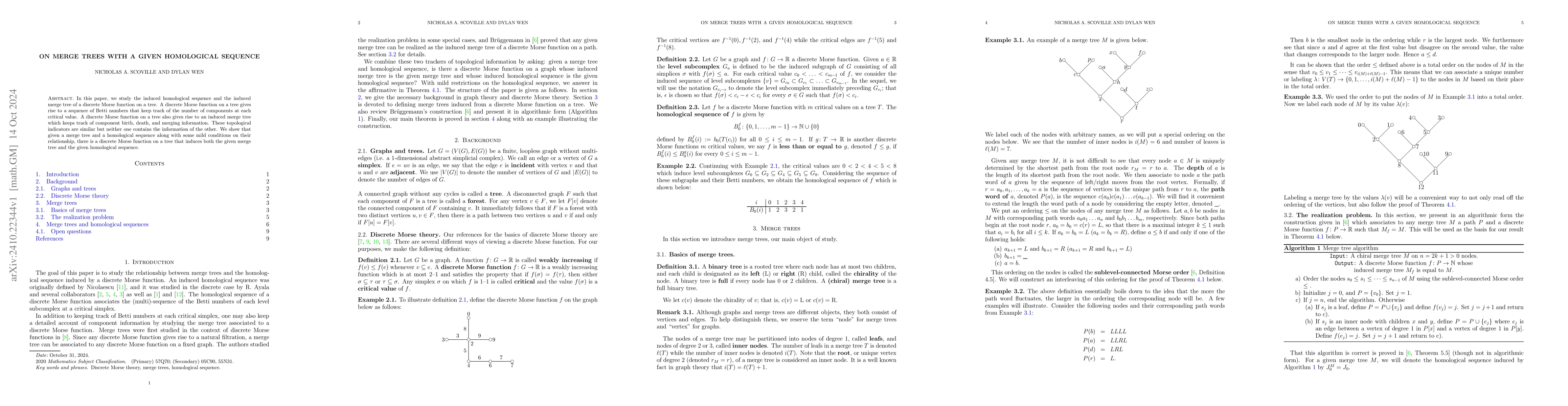Thumbnail for On merge trees with a given homological sequence