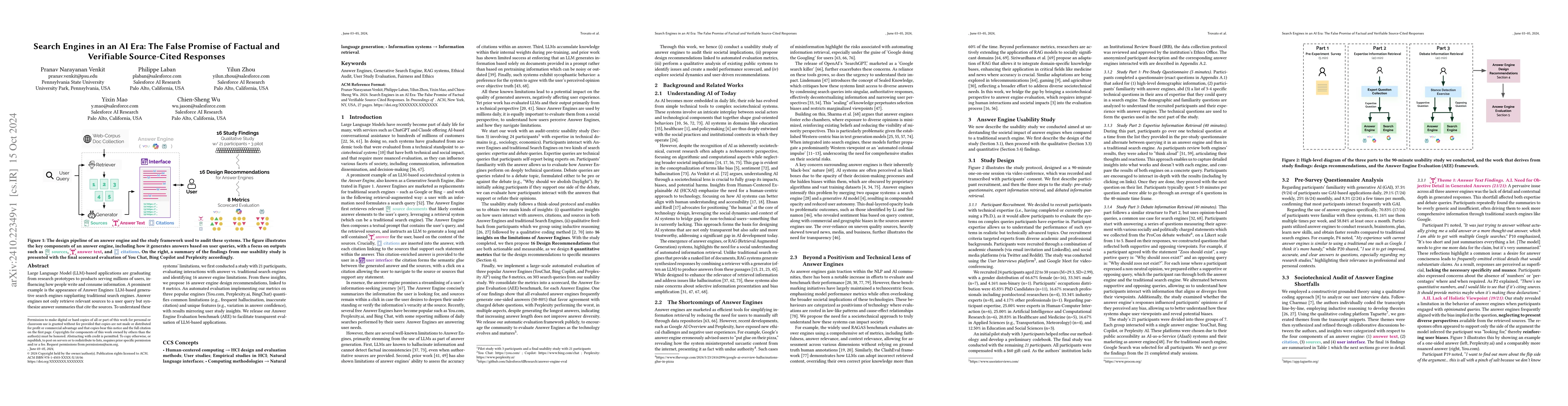 Thumbnail for Search Engines in an AI Era: The False Promise of Factual and Verifiable
  Source-Cited Responses