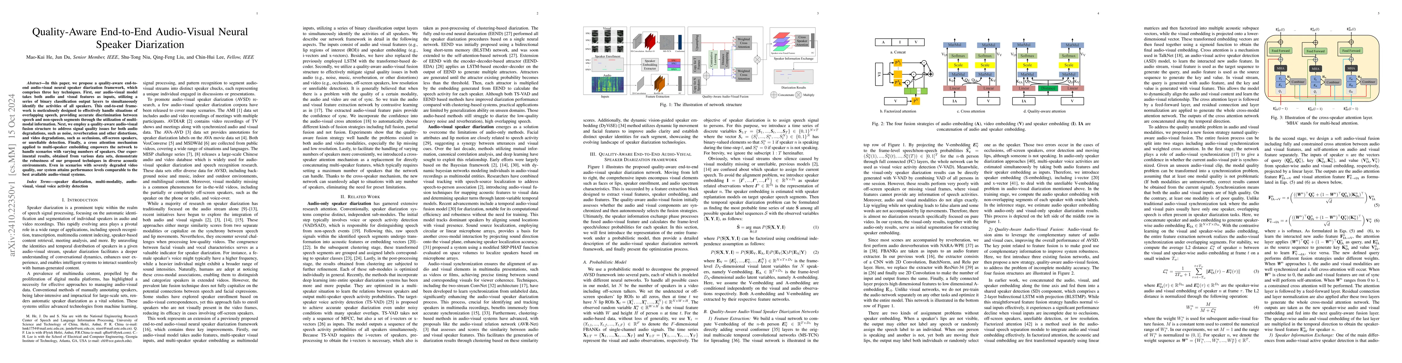 Thumbnail for Quality-Aware End-to-End Audio-Visual Neural Speaker Diarization