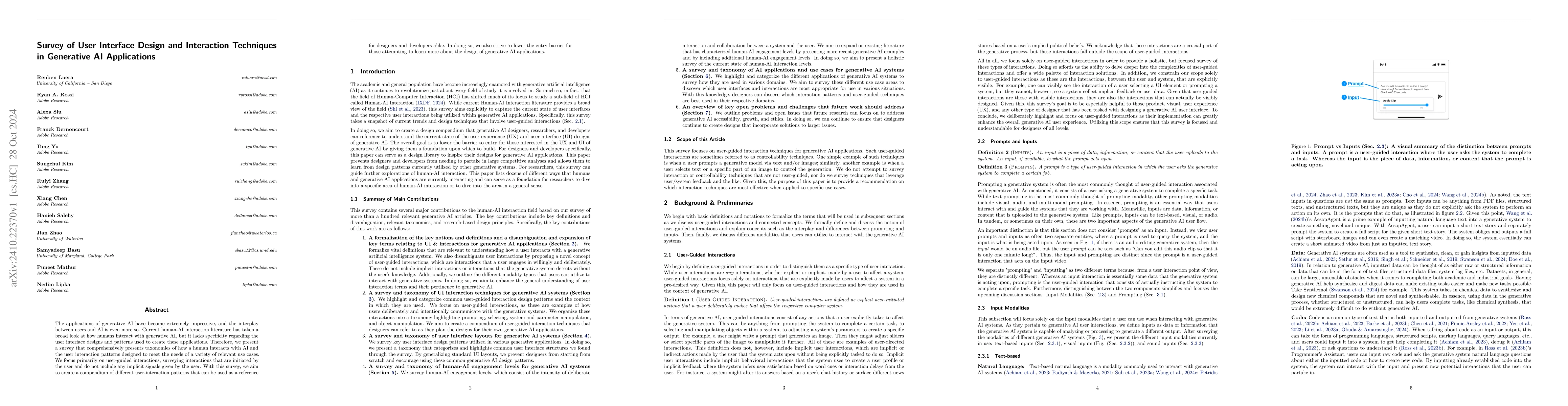Thumbnail for Survey of User Interface Design and Interaction Techniques in Generative
  AI Applications