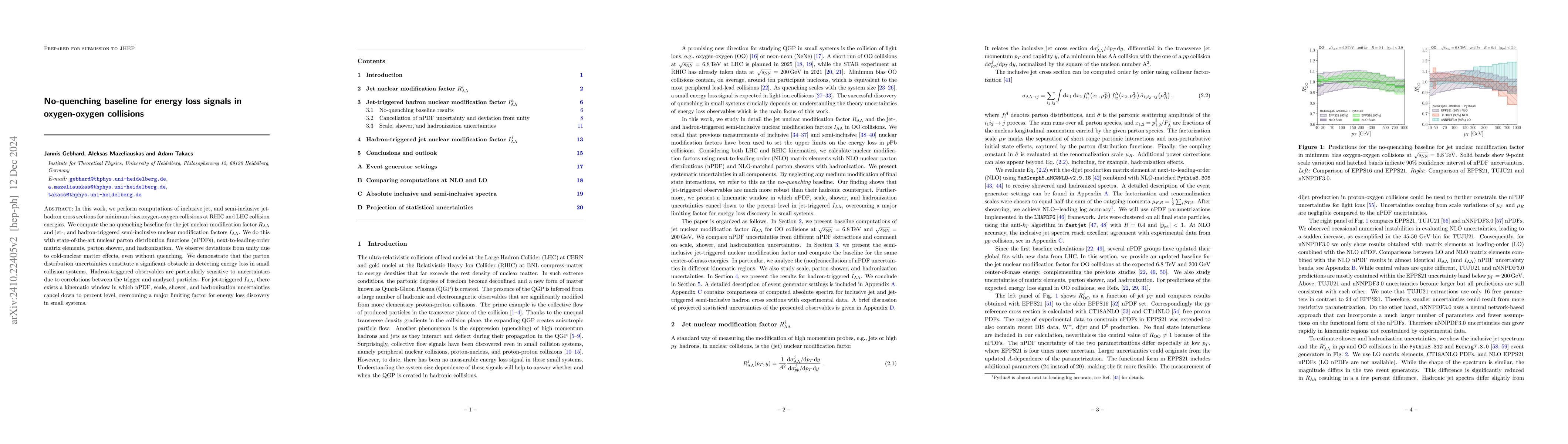 Thumbnail for No-quenching baseline for energy loss signals in oxygen-oxygen
  collisions