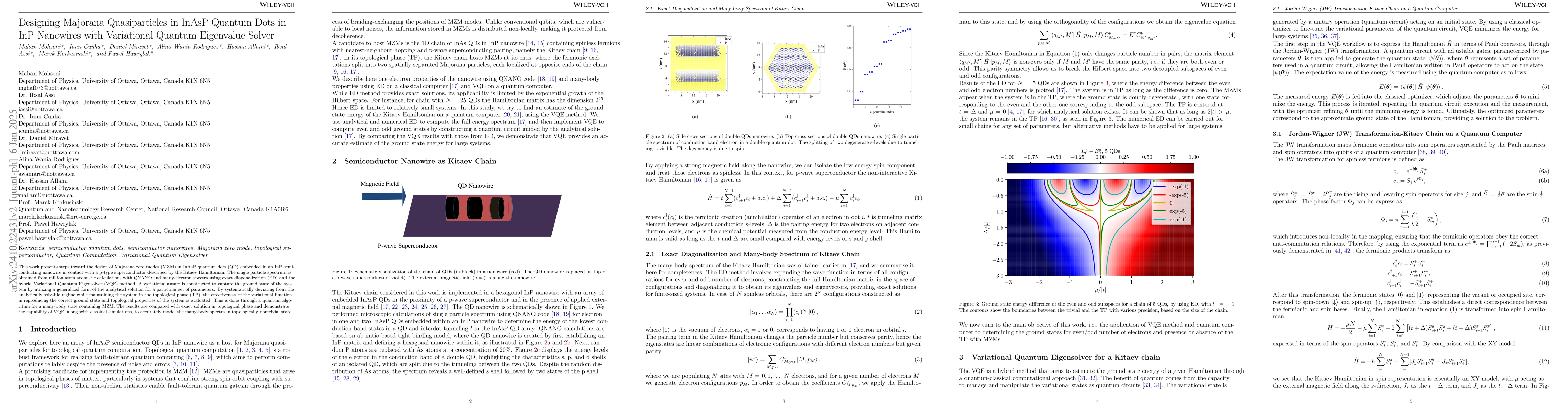 Thumbnail for Designing Majorana Quasiparticles in InAsP Quantum Dots in InP Nanowires
  with Variational Quantum Eigenvalue Solver